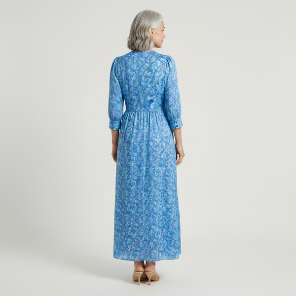 Hazel - Floral Print V-Neck Maxi Dress