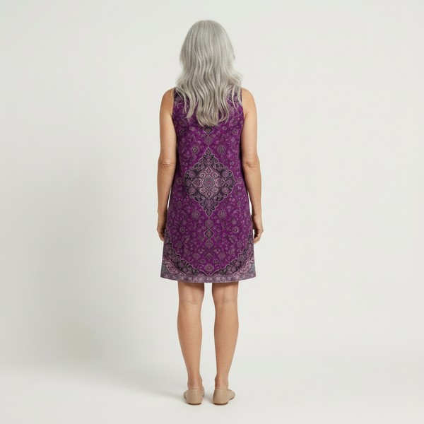 Audrey - Sleeveless Boho Print Mini Dress
