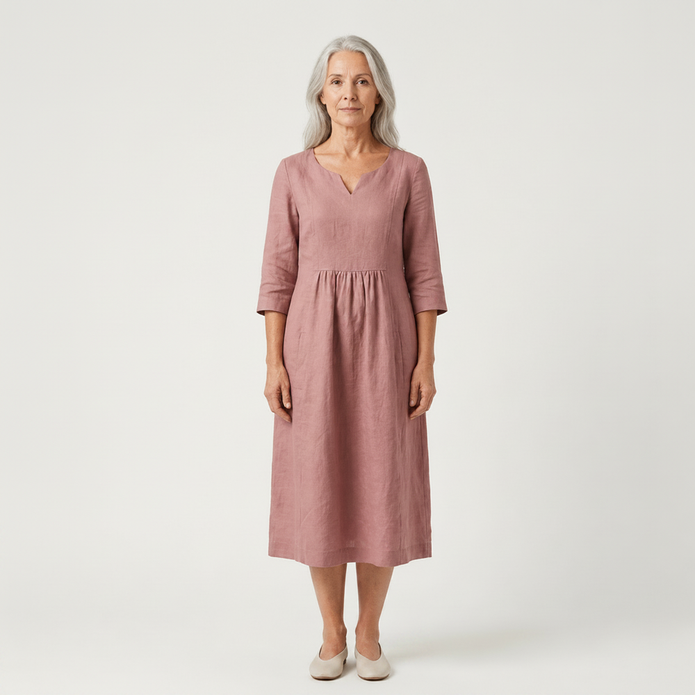 Stella - Relaxed-Fit Midi Dress For Women Pink