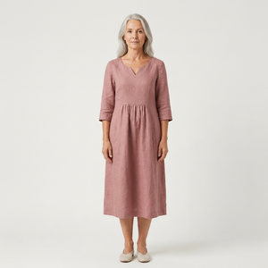 Stella - Relaxed-Fit Midi Dress For Women Pink
