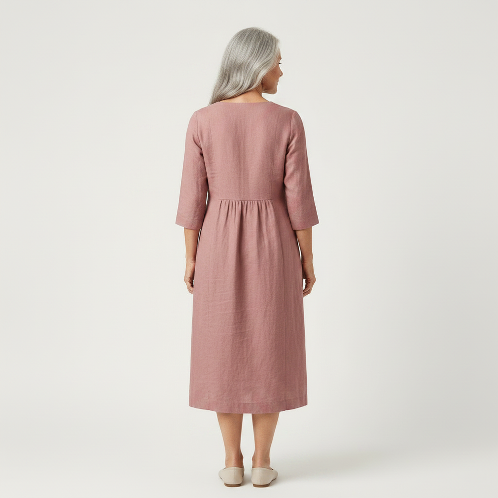 Stella - Relaxed-Fit Midi Dress For Women Pink