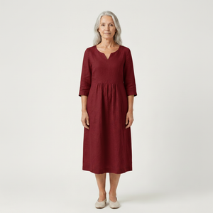 Stella - Relaxed-Fit Midi Dress For Women Red