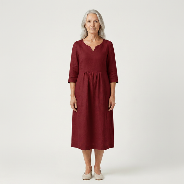 Stella - Relaxed-Fit Midi Dress For Women Red
