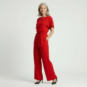 Siltessa - Wide-Leg Belted Jumpsuit For Women