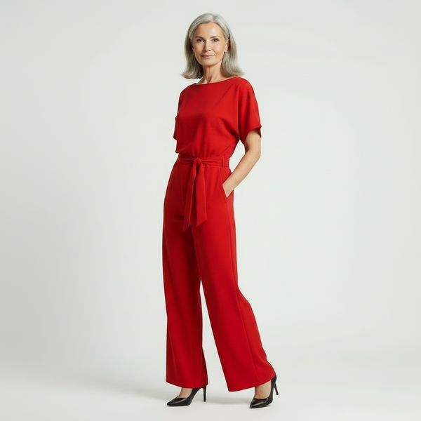 Siltessa - Wide-Leg Belted Jumpsuit For Women
