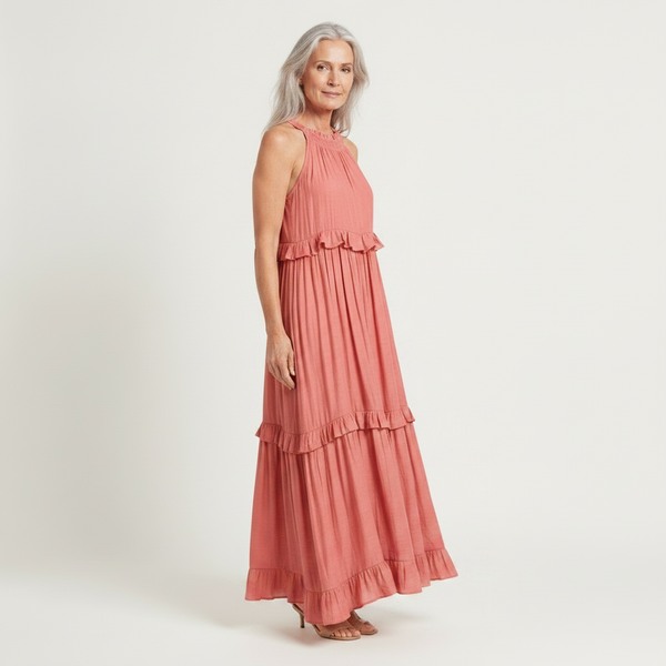 Aria - Sleeveless Tiered Ruffle Maxi Dress