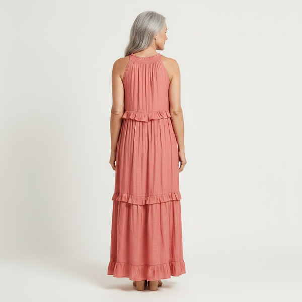 Aria - Sleeveless Tiered Ruffle Maxi Dress
