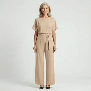 Siltessa - Wide-Leg Belted Jumpsuit For Women