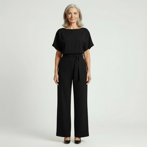 Siltessa - Wide-Leg Belted Jumpsuit For Women