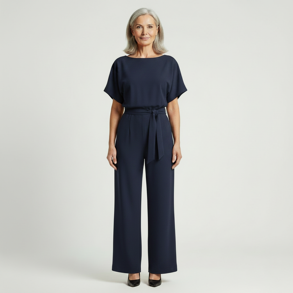 Siltessa - Wide-Leg Belted Jumpsuit For Women