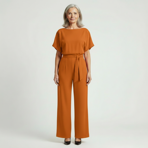 Siltessa - Wide-Leg Belted Jumpsuit For Women