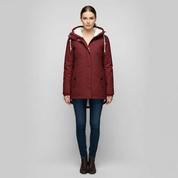 Isla | Women’s Winter Coat Wine red