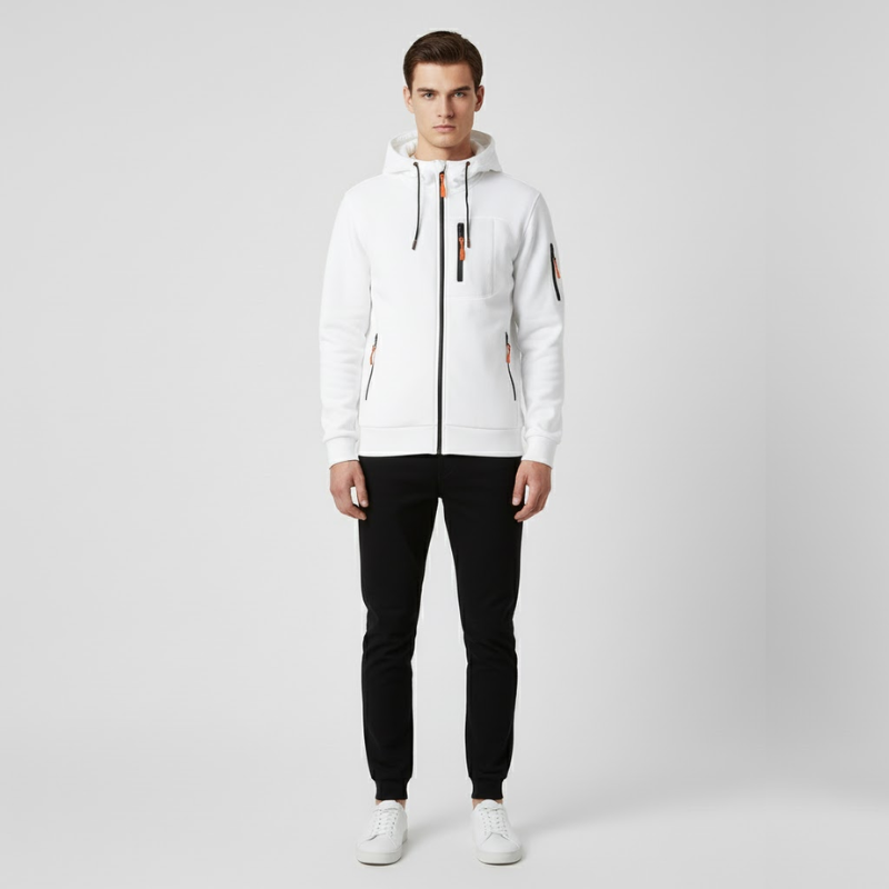 Leo | Men’s Casual Hoodie White