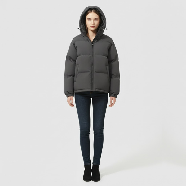 Lily | Women’s Classic Hooded Jacket Dark Grey
