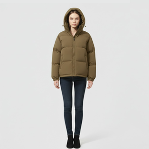 Lily | Women’s Classic Hooded Jacket Khaki