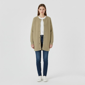 Lola | Women’s Refined Knit Cardigan Khaki