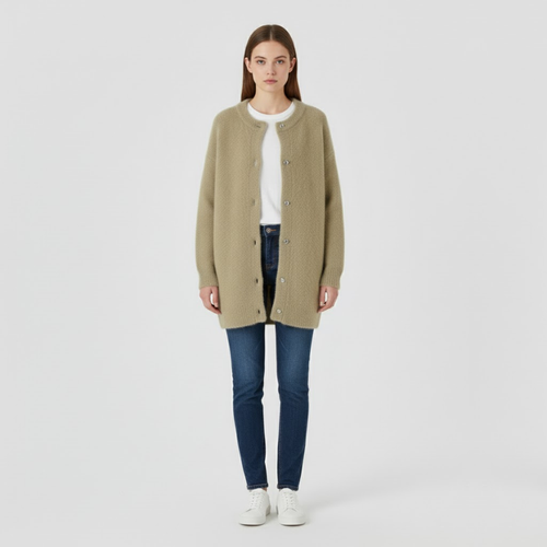 Lola | Women’s Refined Knit Cardigan Khaki
